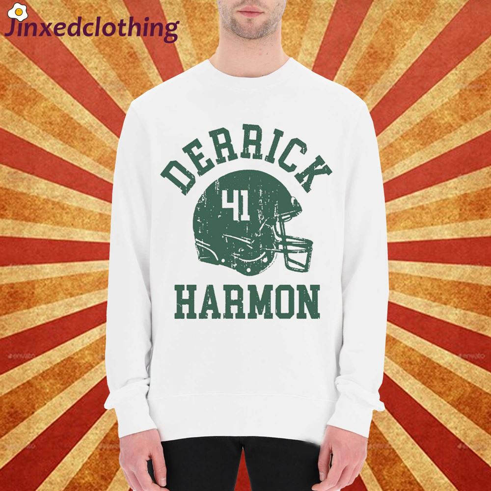 Official Derrick Harmon 41 San Francisco 49ers Football Helmet Font Text Shirt 